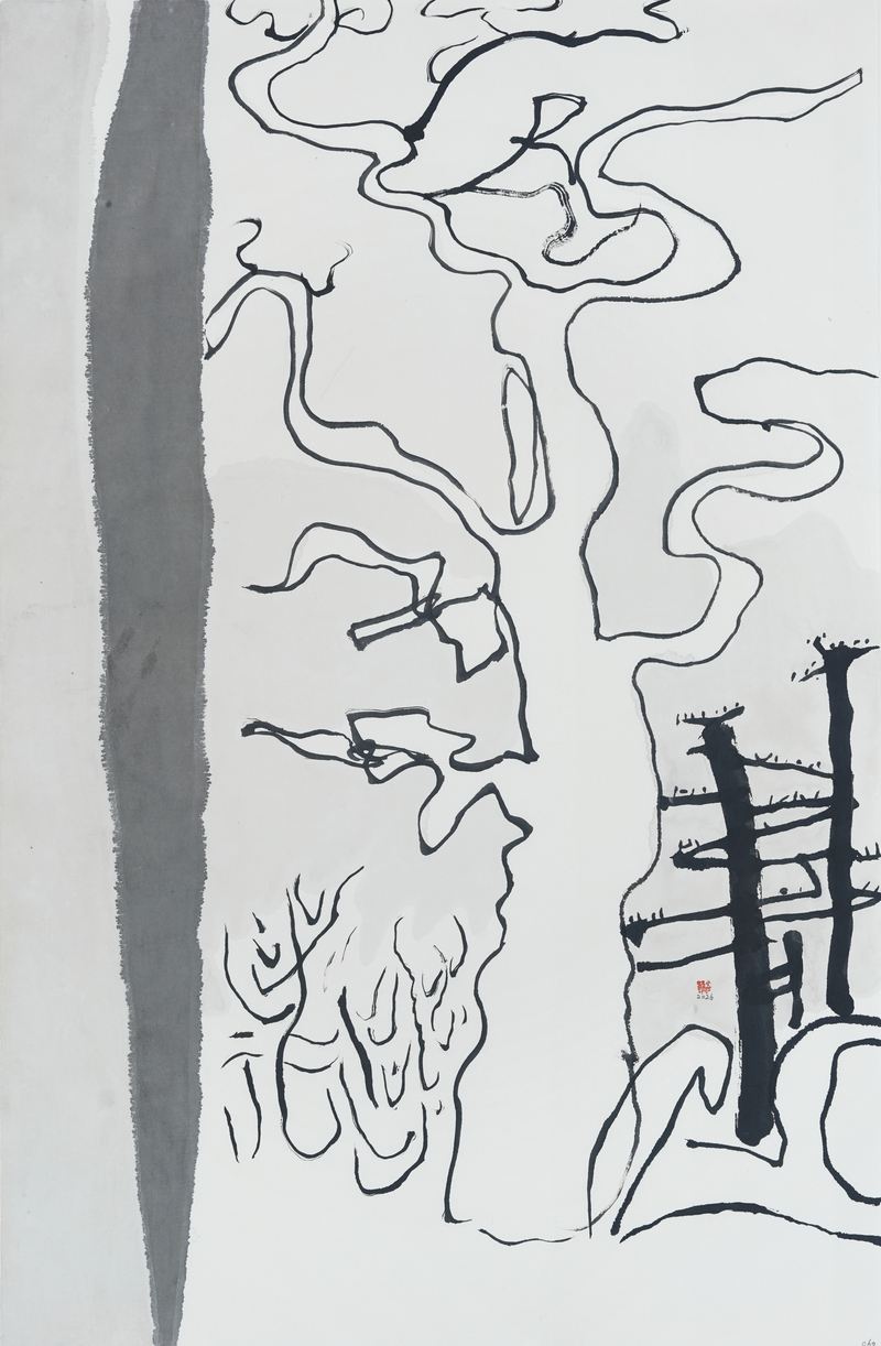 장병언, structure landscape 060, ink_on_paper, painting, 2026